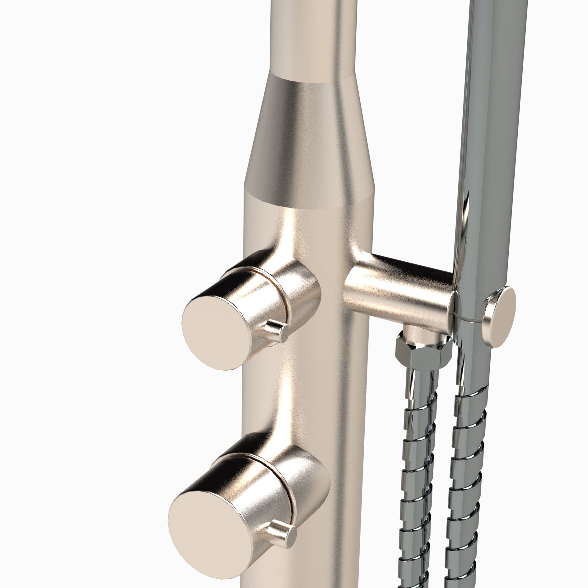 Hytek Pool Dusche Johns silber Edelstahl Hand brause Bedienung