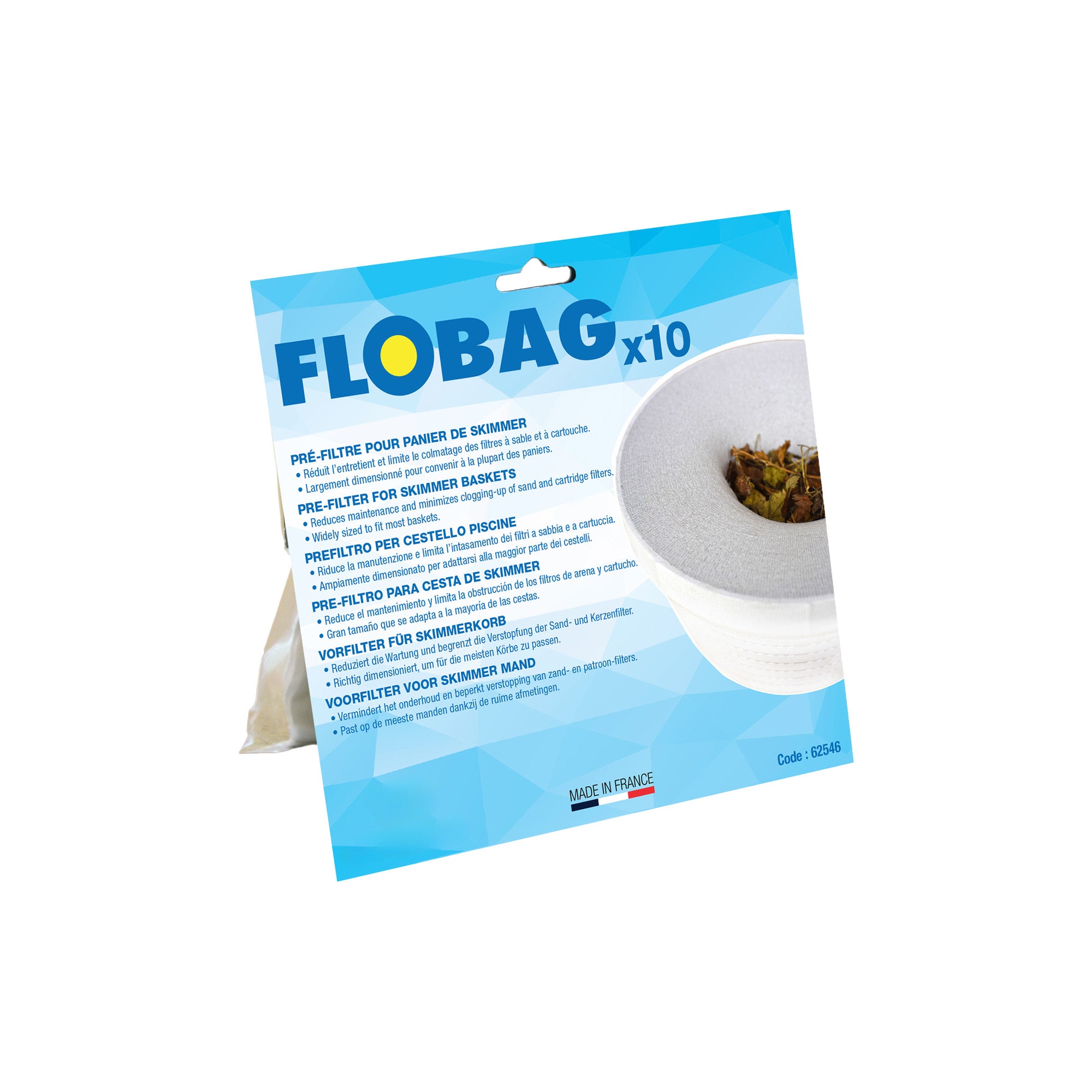 Hytek Pool Bedarf Filterstrumpf von Flobag für leichtere Reinigung der Skimmer Körbe und sauberes Wasser